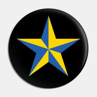 Ukrainian Blue and Yellow Star Art Pin