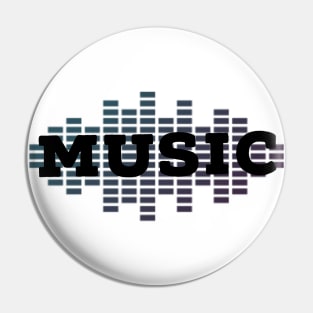 Music sound wave Pin