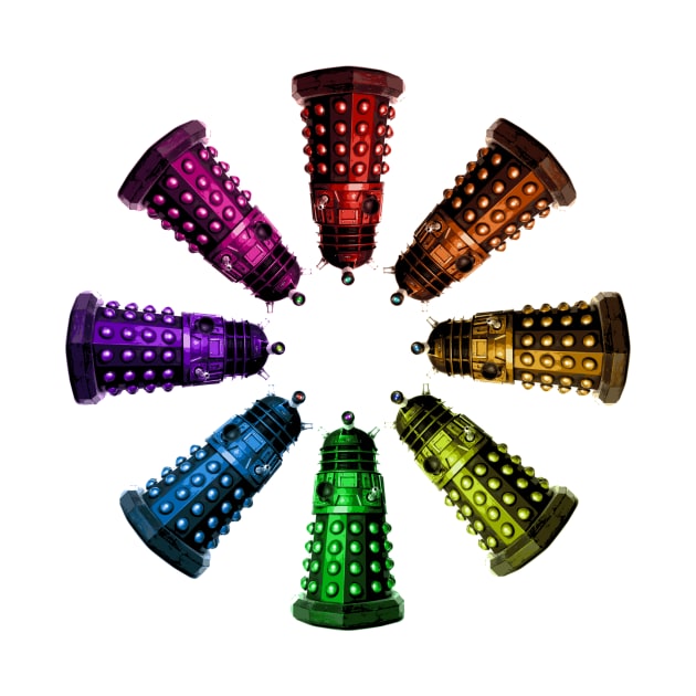 COLORFUL DALEKS by nofixedaddress