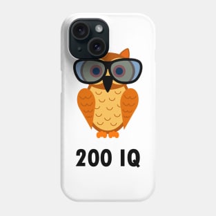 Cute Owl with 200 IQ - Smart Owl - Nerd Owl with nerd glasses Phone Case