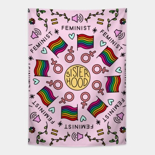 Sisterhood Feminist mandala Tapestry