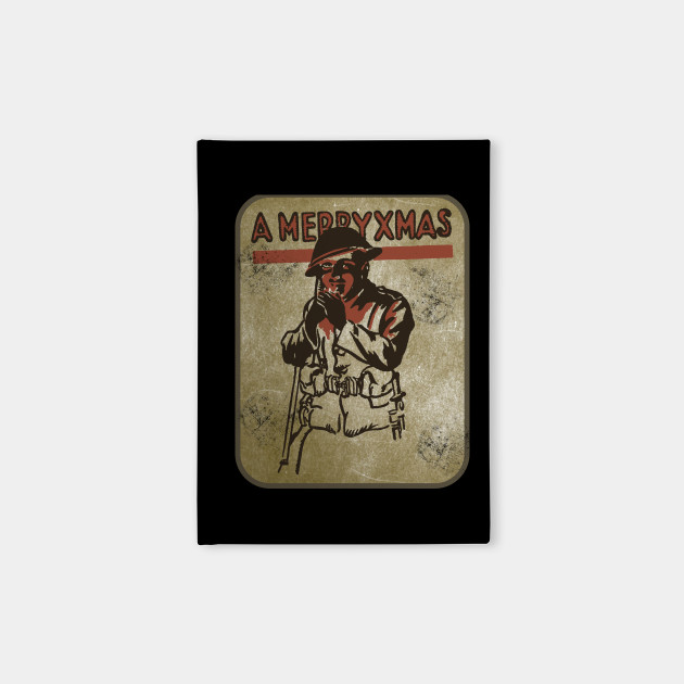WW1 British Soldier Retro Christmas Merry Xmas