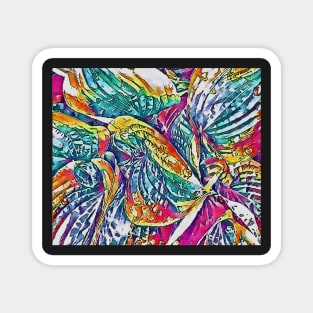 Rainbow inspired hosta print Magnet