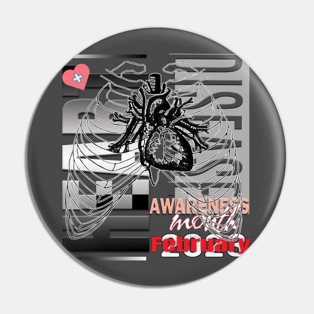 Heart disease awareness month Pin by TeeText