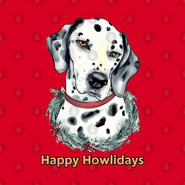 Happy Howlidays Dalmation by ZogDog Pro