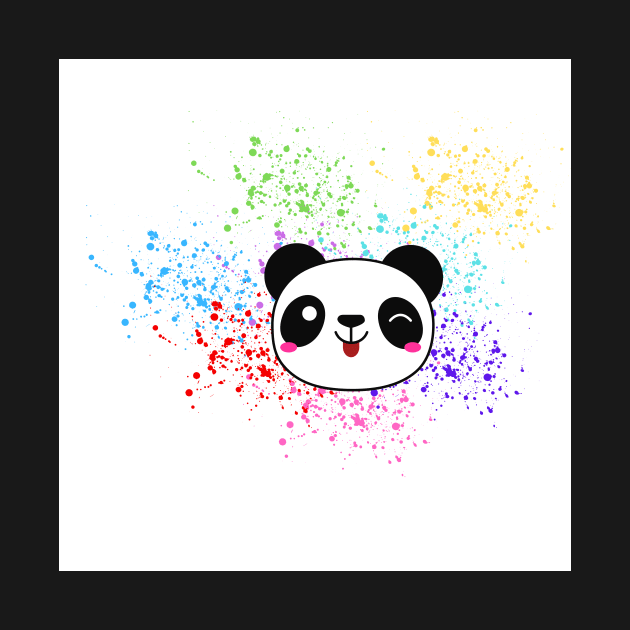 Tongue out Panda Bear by PedaDesign