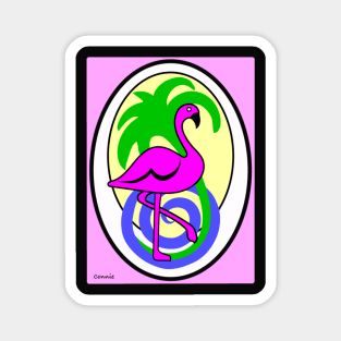 Tropical Pink Flamingo Magnet