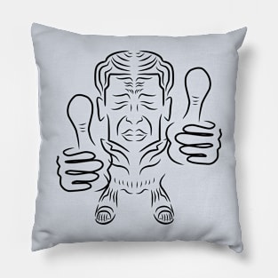 facial expression with two thumbs up Pillow