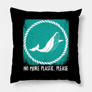 Save The Whales No More Plastic Please Pillow