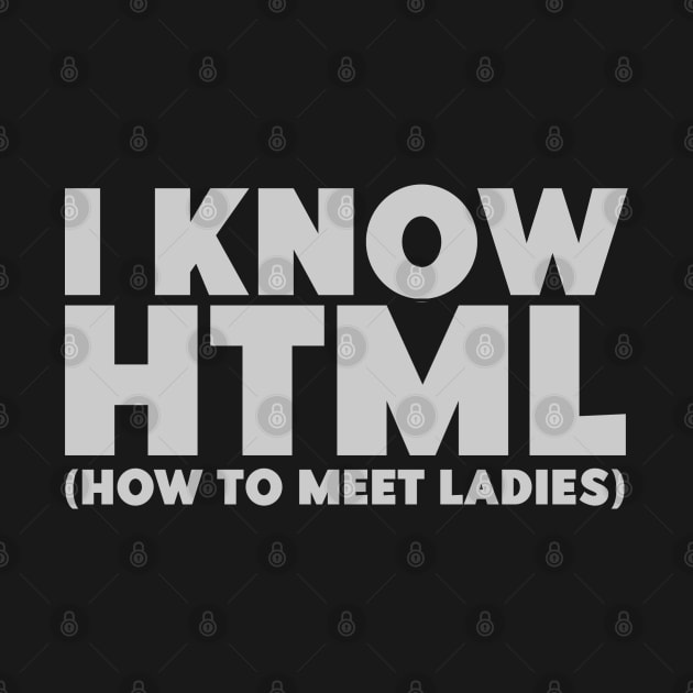 I Know HTML (How To Meet Ladies) Funny Programmer by Issho Ni