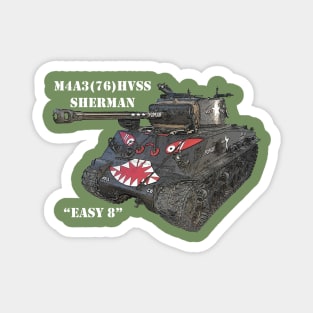 M4A3E8 Sherman Tank w/face decoration Magnet