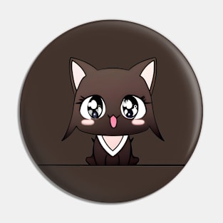 Anime Black Cat With Shinny Eyes Pin