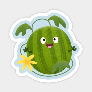 Cute happy smiling watermelon cartoon Magnet