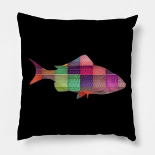 Geometric Rainbow fish Pillow