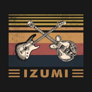 Retro Design Izumi Proud Name Guitars Anime T-Shirt