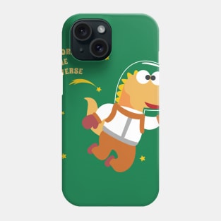 Funny dinosaur in space. Dinosaur in outer space Phone Case