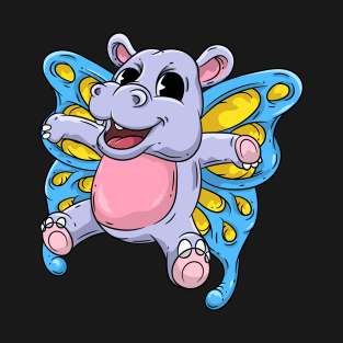 Hippo Butterfly T-Shirt