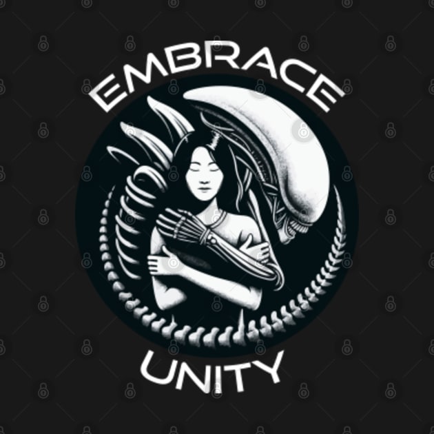 Embrace Unity Between Aliens and Humans by VEKULI