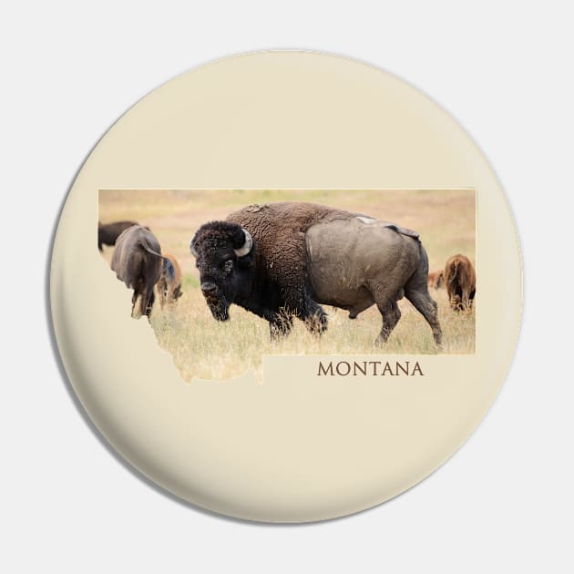 Montana- Bison Pin by Whisperingpeaks