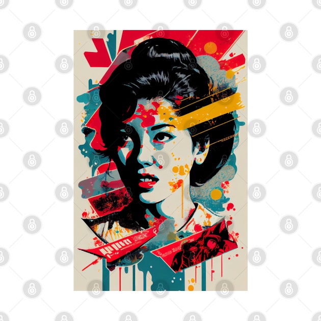 Vintage woman in pop-art style by loucaski