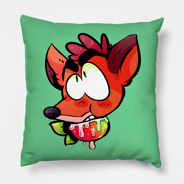 Wumpa Fruit Pillow by cometcombo