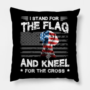 Great Danes Dog Stand For The Flag Kneel For Fallen Pillow