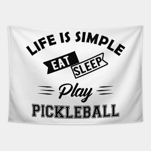 Pickleball - Life is simple eat sleep play pickleball Tapestry by KC Happy Shop