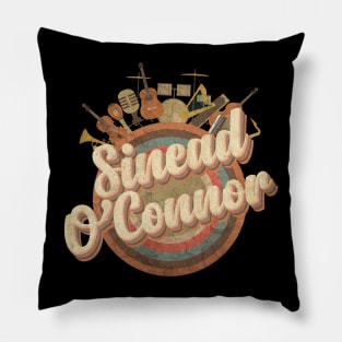 Music Tour Vintage Retro // Sinéad O'Connor (1966 – 2023) Pillow