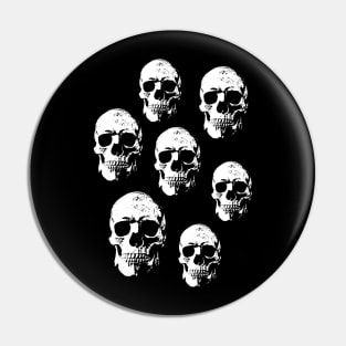 Halloween Skull Band Pin