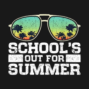 Schools Out For Summer Glasses Last Day Of School Graduation T-Shirt