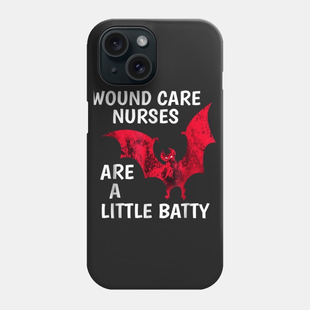 Halloween Wound Care Nurse Shirt Little Batty Phone Case by Christyn Evans
