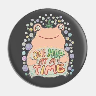 One Hop At A Time Bubble Frog Pin