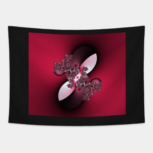 pink and red fractal Tapestry