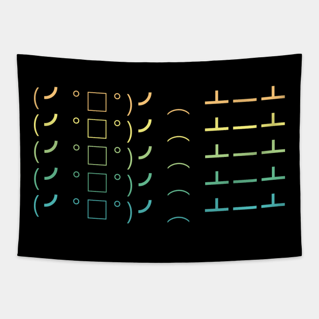 Shades of Calm Table Flip Tapestry by aaallsmiles