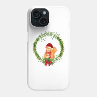 Silly Squirrel in a Christmas crown, Christmas gifts, cooler Christmas gifts, Christmas 2021 Phone Case