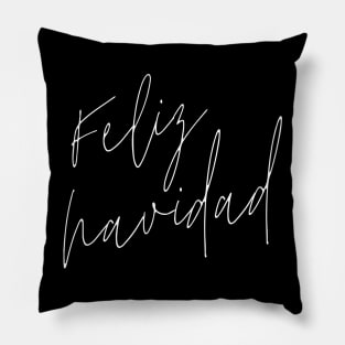 Feliz Navidad Happy Merry Christmas Pillow