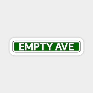 Empty Ave Street Sign Magnet