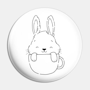 Funny and Cute  Rabbit ,happy Easter cartoon, Cartoon style Pin