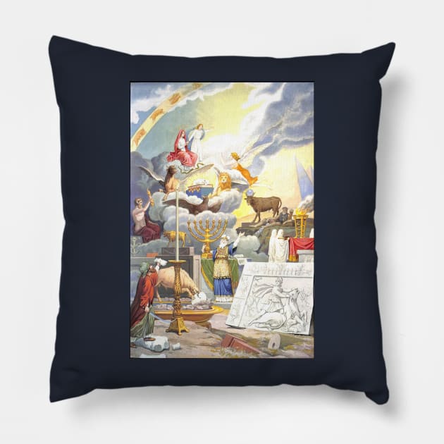 Visual Survey of the World's Major Religions Pillow by Star Scrunch