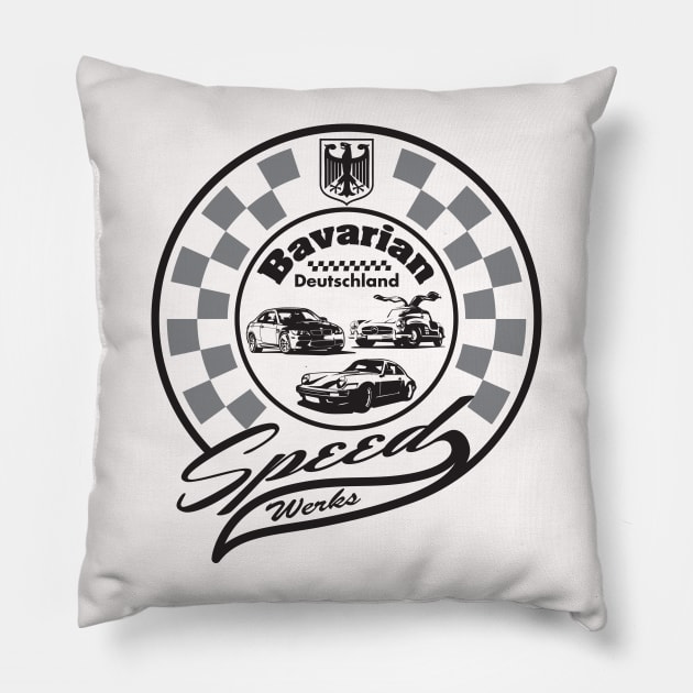 Bavarian Speed Werks Pillow by silvercloud