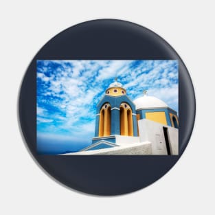 Santorini Greek Orthodox Church Pin