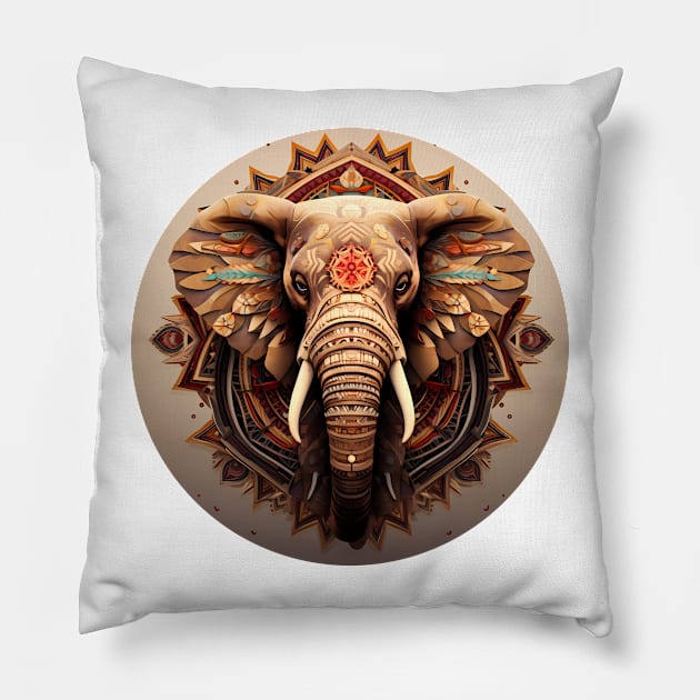 Mandala - Elephant 5 Pillow by aleibanez