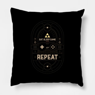 Eat Sleep Game Pillow