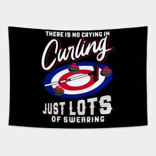 There Is No Crying In Curling Just Lots Of Swearing Tapestry