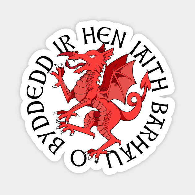 Heraldic Welsh Dragon Magnet by Skarmaiden