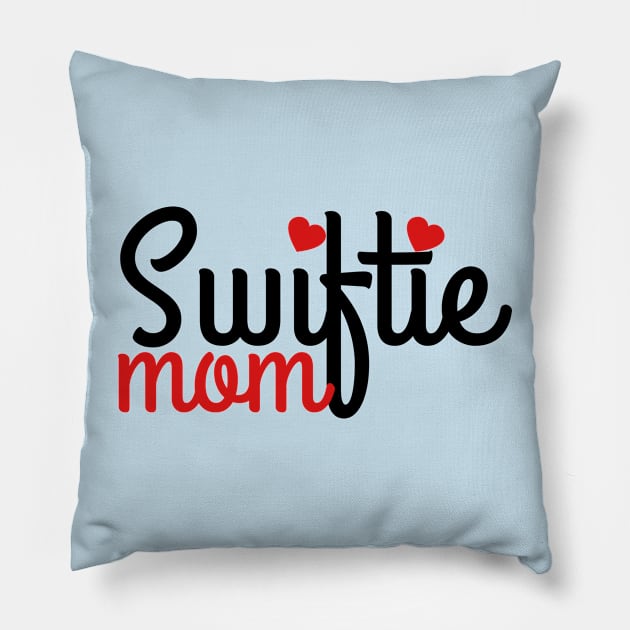 Swiftie Mom Red Pillow by Aldrvnd