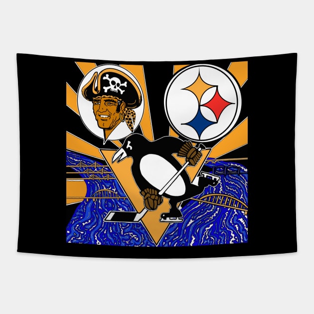 STEEL CITY Tapestry by JFPtees