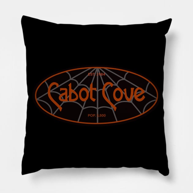 Spooky Cabot Cove Pillow by Maddy Young