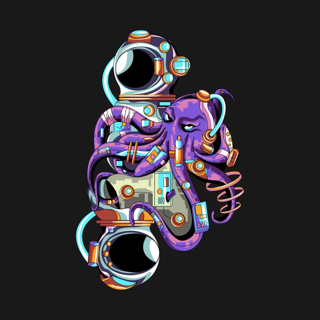 octopus space astronaut by stylegraphic