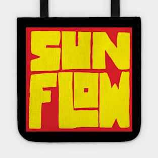 sunflow typography block Tote